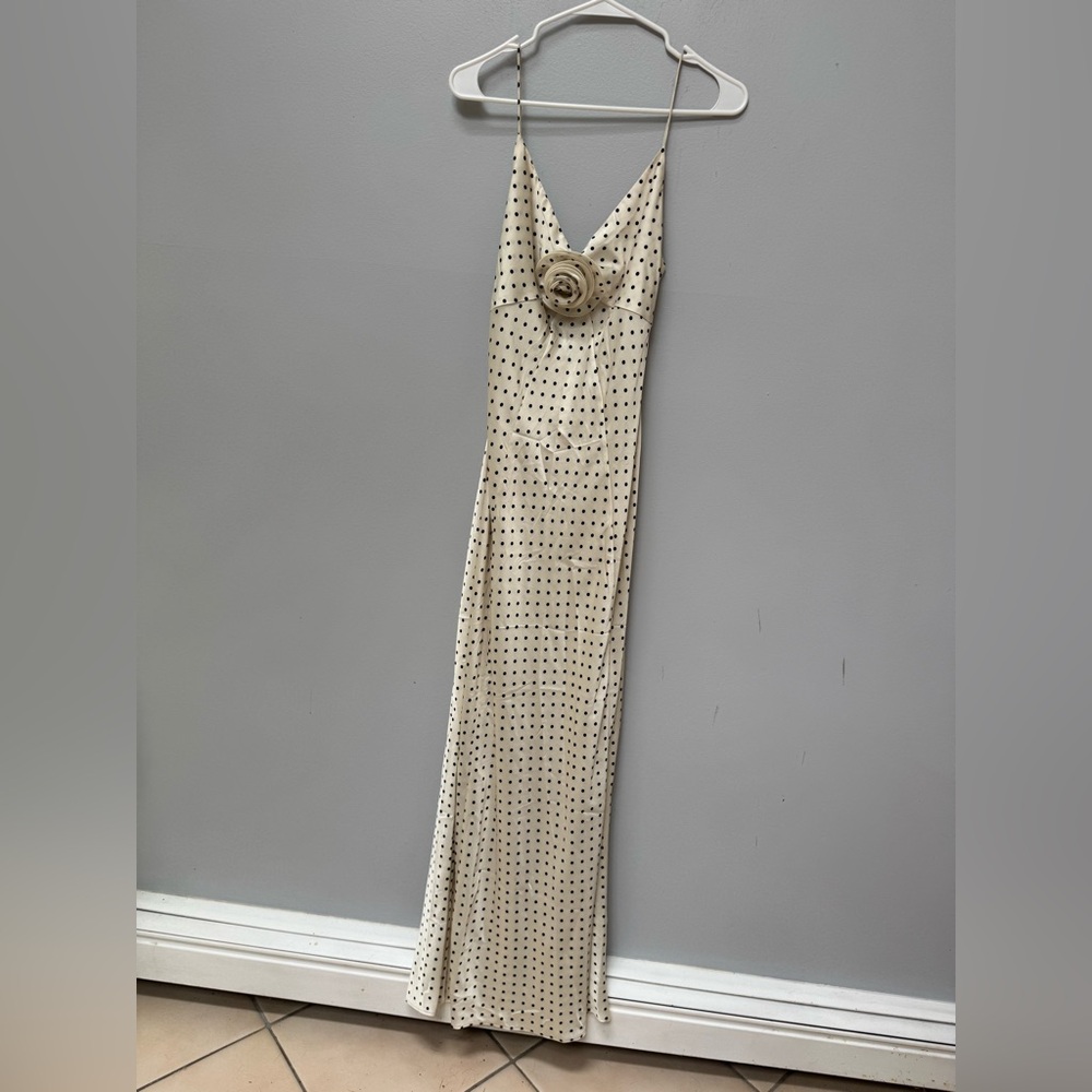 SAME Cream Polka Dot Maxi Dress - Picture 9 of 10